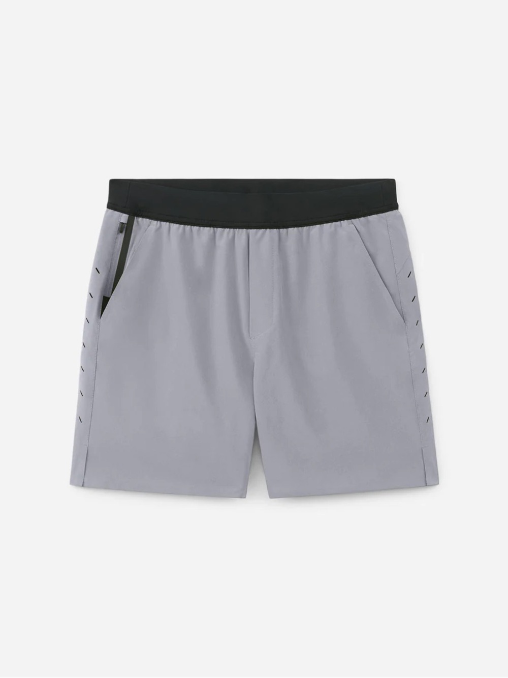Ten Thousand Men's Lined Interval Shorts Gray W Black Athletic 7” Inseam L Large